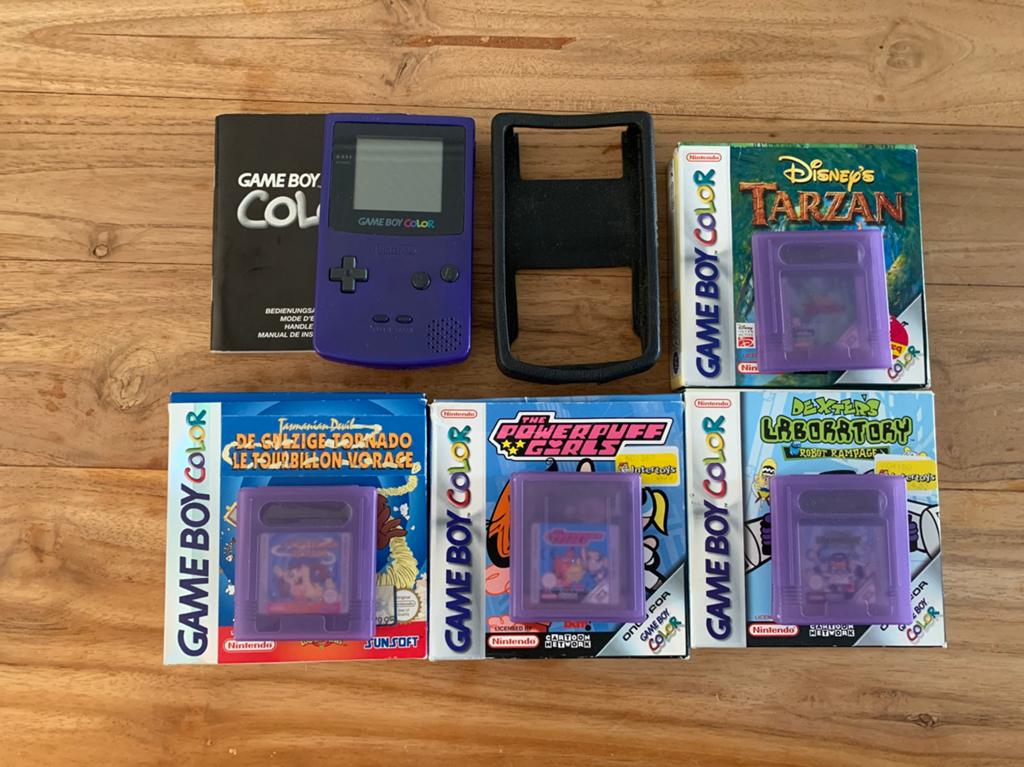 Nintendo Game Boy incl. 4 games, Spelcomputers en Games, Spelcomputers | Nintendo Game Boy, Ophalen, Gebruikt, Game Boy Color