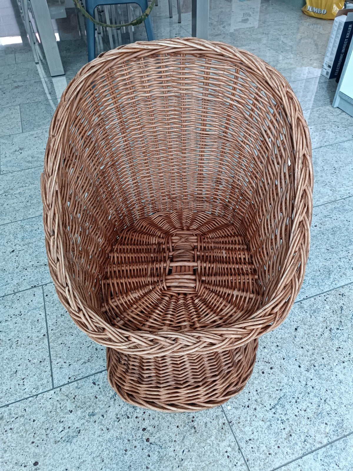 Rotan kinder kuipstoeltje - zithoogte 30 cm, Ophalen, Overige typen