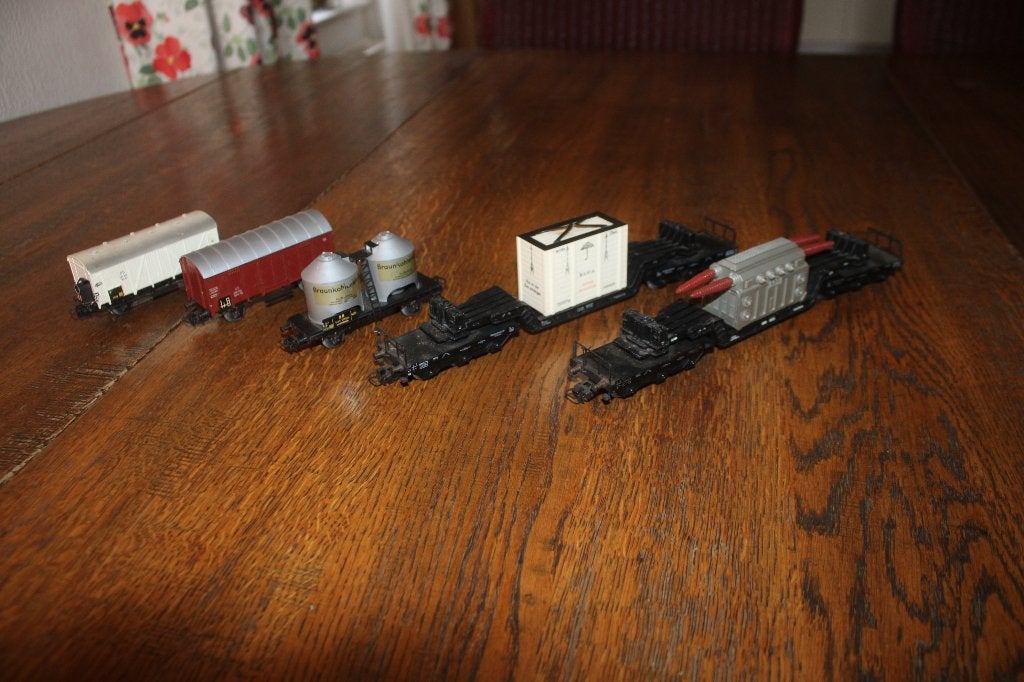 Marklin goederentrein met sluitlicht, Hobby en Vrije tijd, Wisselstroom, Gebruikt, Wagon, Ophalen of Verzenden