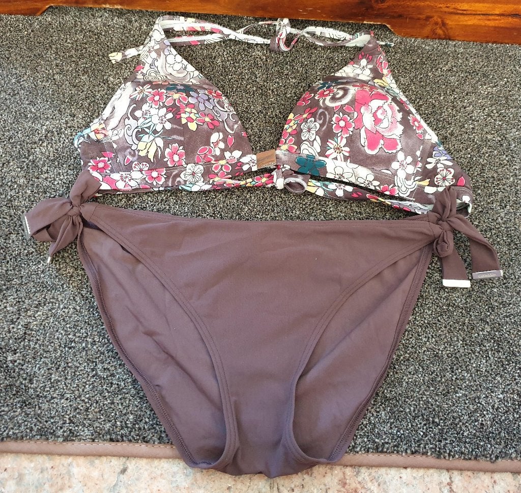 Calvin Klein prachtige bruin bikini broekje BH 34 C L, Kleding | Dames, Bruin, Verzenden, Zo goed als nieuw, Bikini