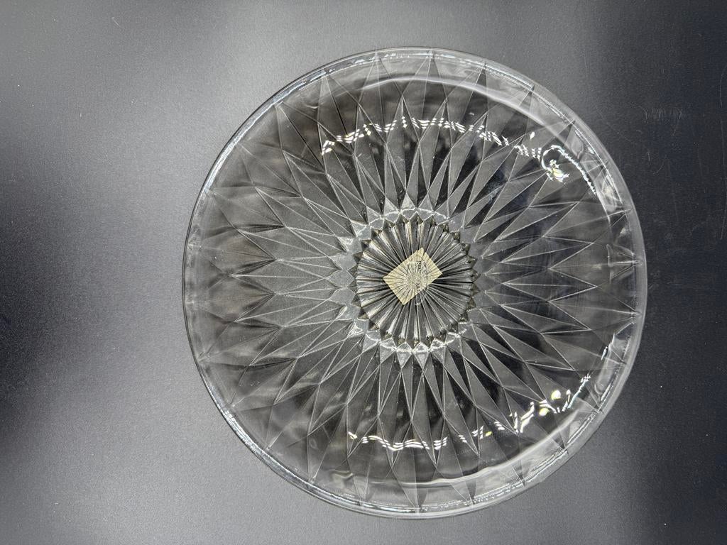 Riverdale Glazen Bord 25cm - Smokglas Kaarsenbord/Onderzette, Schaal, Rond, Ophalen of Verzenden, Glas