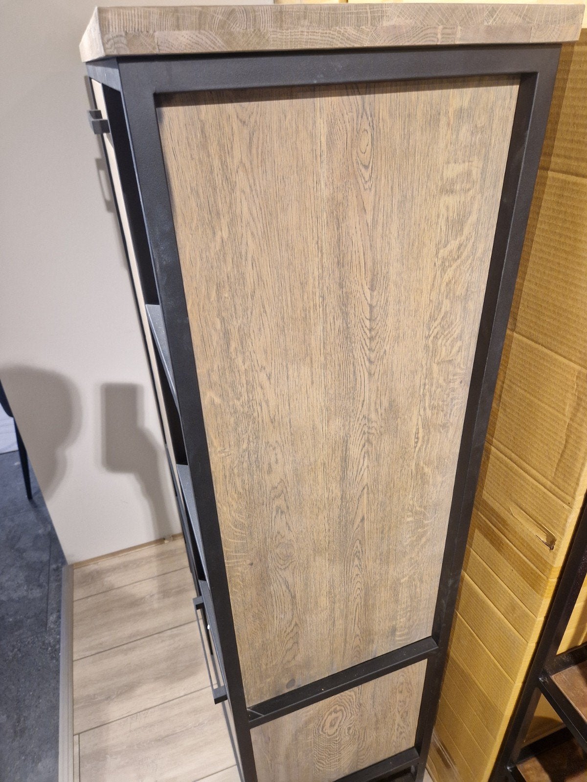 Industriële kast met deuren en planken - 90x161 cm, Met deur(en), Nieuw, Industrieel, Modern, 50 tot 100 cm