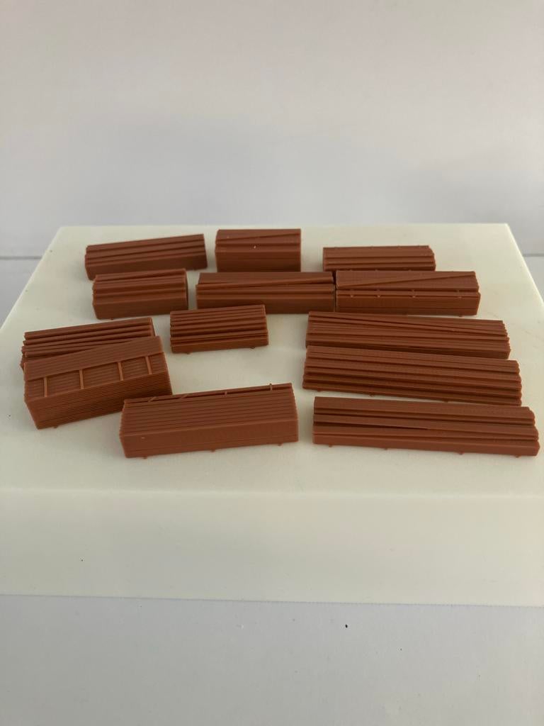 HO Scenery: 13 stapels 3D geprinte planken, Ophalen of Verzenden, Nieuw, Overige typen