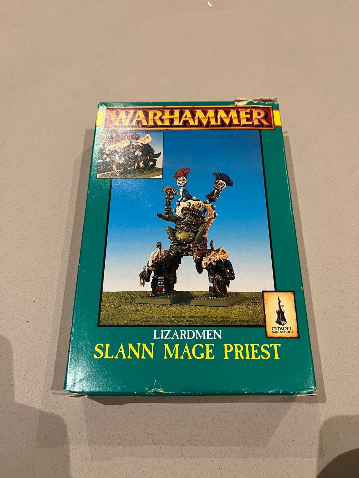 Warhammer Lizardmen Slann mage priest, Ophalen of Verzenden, Zo goed als nieuw, Warhammer
