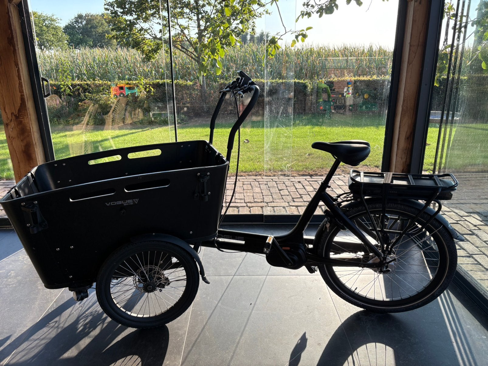Bakfiets vogue carry 3, 4 kinderen of meer, Gebruikt, Huif, Ophalen