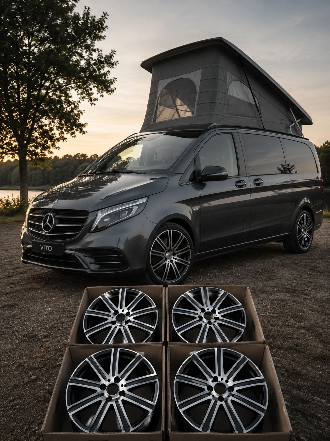 Mercedes V-Klasse velgen 19 inch W447 Vito Marco Polo, 19 inch, Gebruikt, Velg(en), -