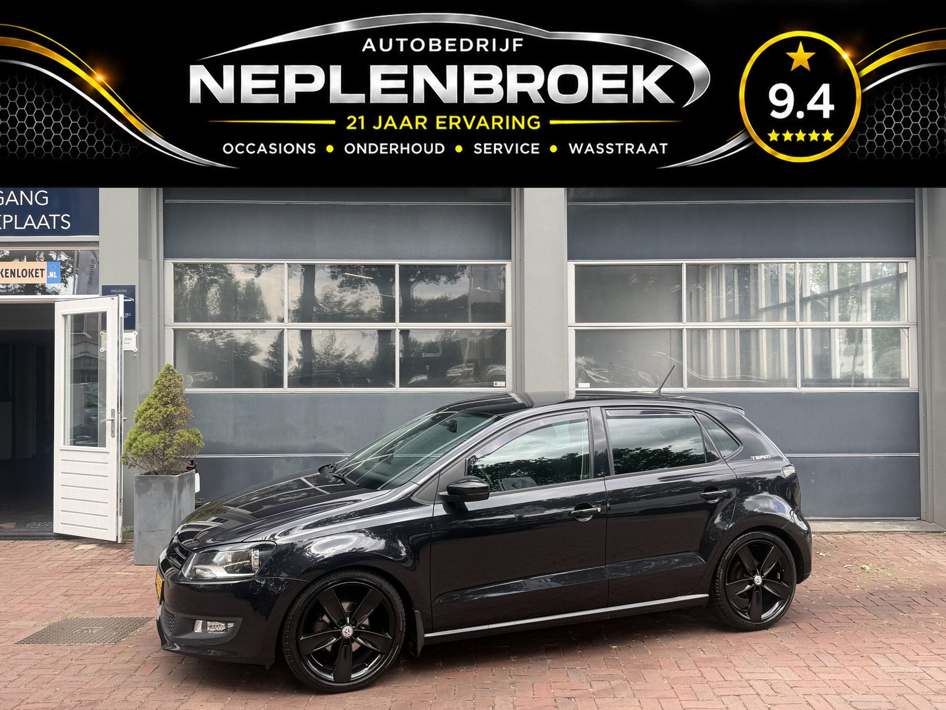 Volkswagen Polo 1.4-16V Highline Navi,Cruise,Cv,Electr.ramen, Voorwielaandrijving, Zwart, 4 cilinders, Zwart