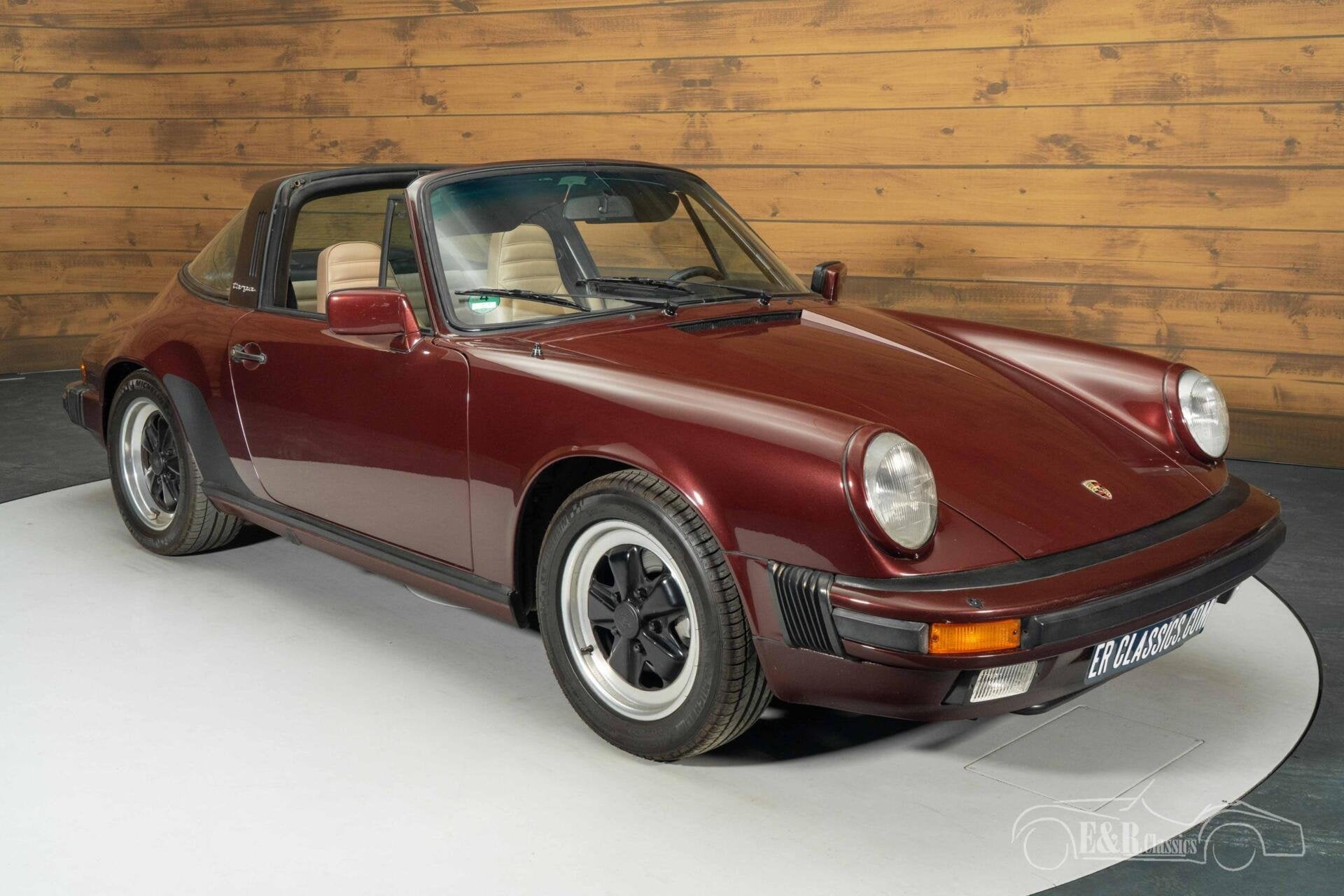 Porsche 911 Targa | 1984, Auto's, Achterwielaandrijving, Beige, Cabriolet, Leder