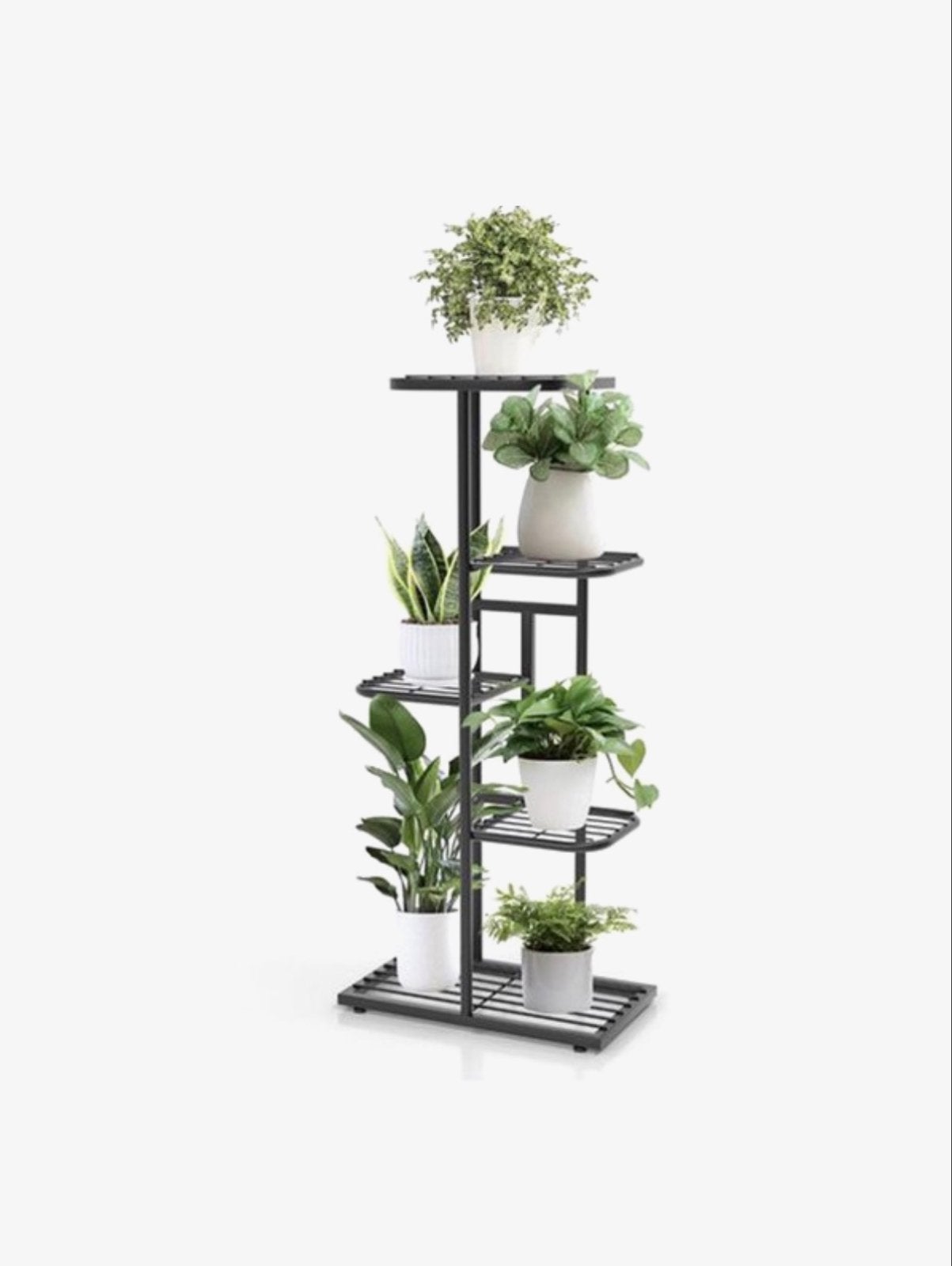 Metalen Plantenrek met Meerdere Niveaus - Zwart, Tuin en Terras, 7021br, Minder dan 60 cm, Nieuw, Home