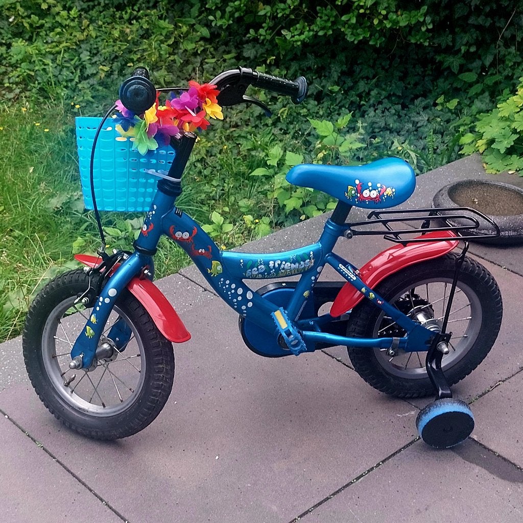 Prachtig kinderfietsje 3/4 jaar, Ophalen, Terugtraprem, Zijwieltjes, Minder dan 16 inch
