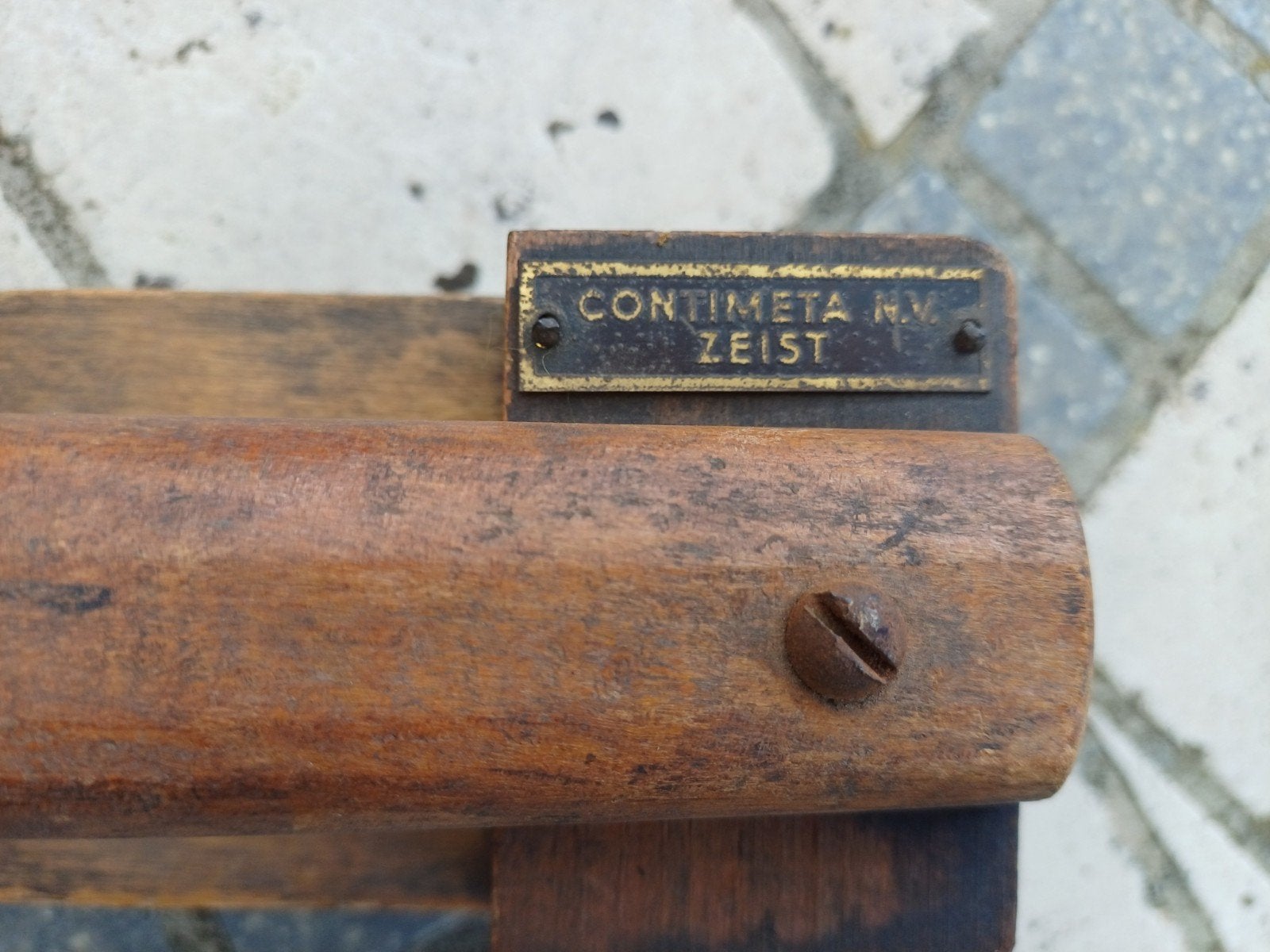 Oude Houten Stempel, Verzenden, Gebruikt