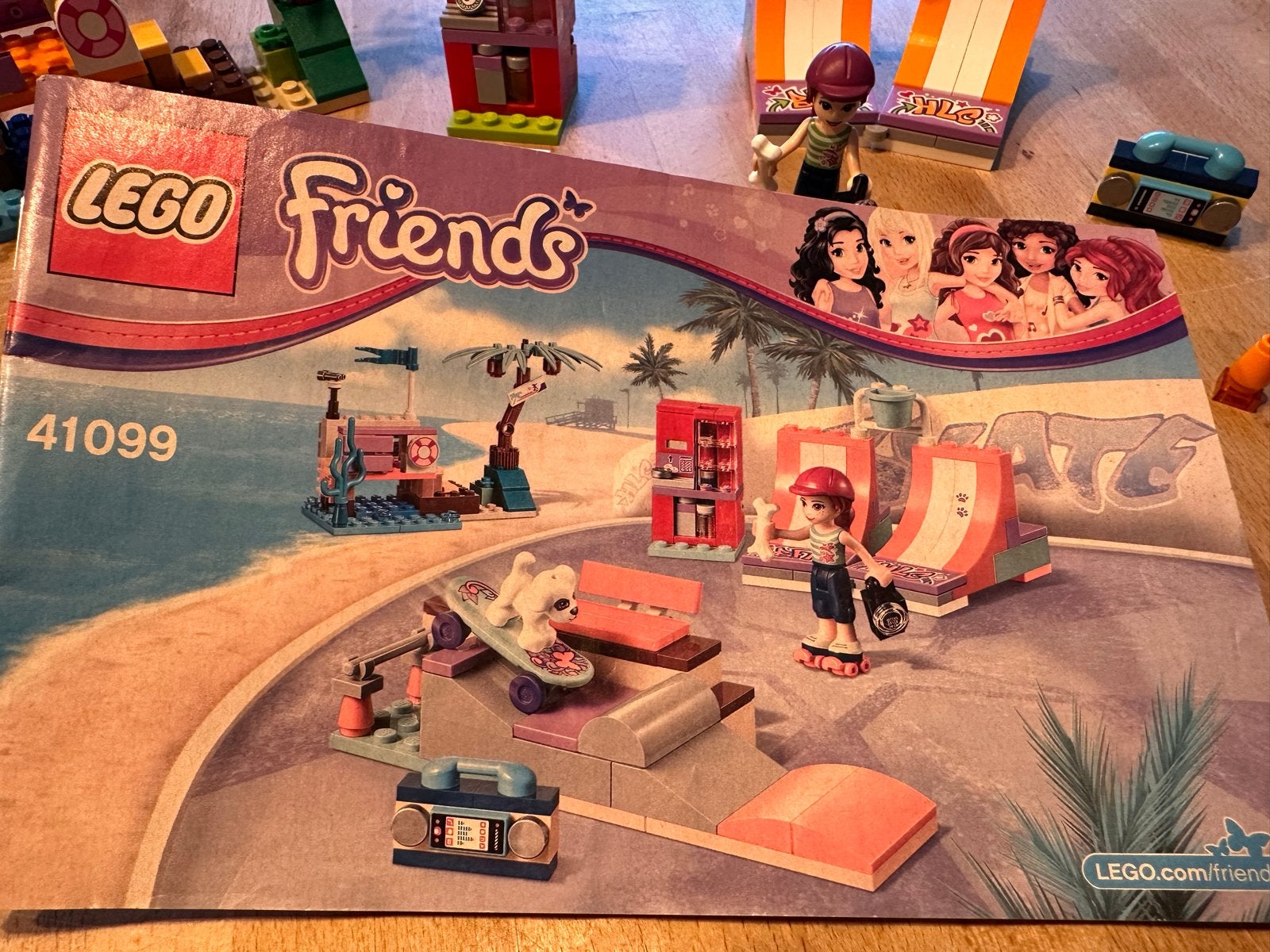 Lego Friends 41099 Skatepark compleet met boekje, Lego, Friends, Ophalen of Verzenden, Zo goed als nieuw