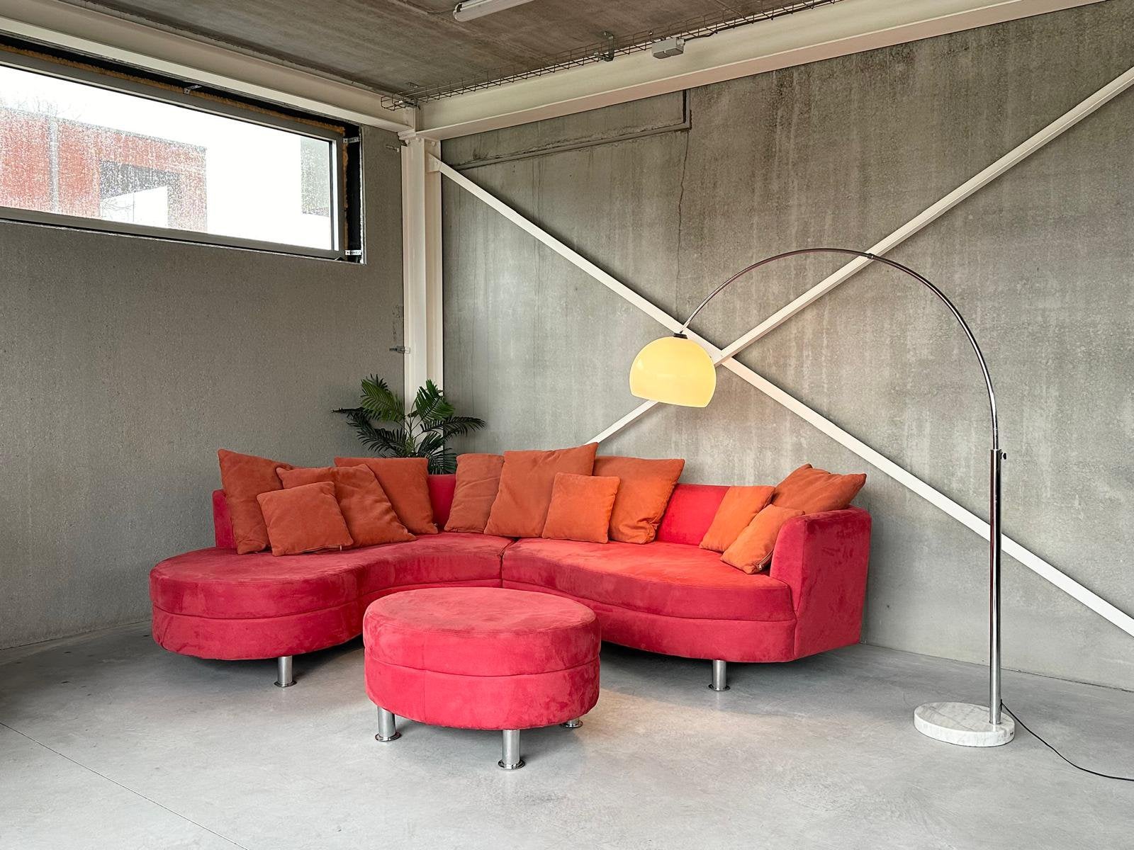 Vintage modulaire sofaset in alcantara 1990s, Huis en Inrichting, Banken | Sofa's en Chaises Longues, Ophalen, Zo goed als nieuw