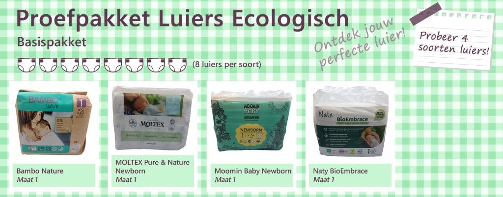 Proefpakket Luiers Ecologisch - Basispakket, Verzenden, Nieuw