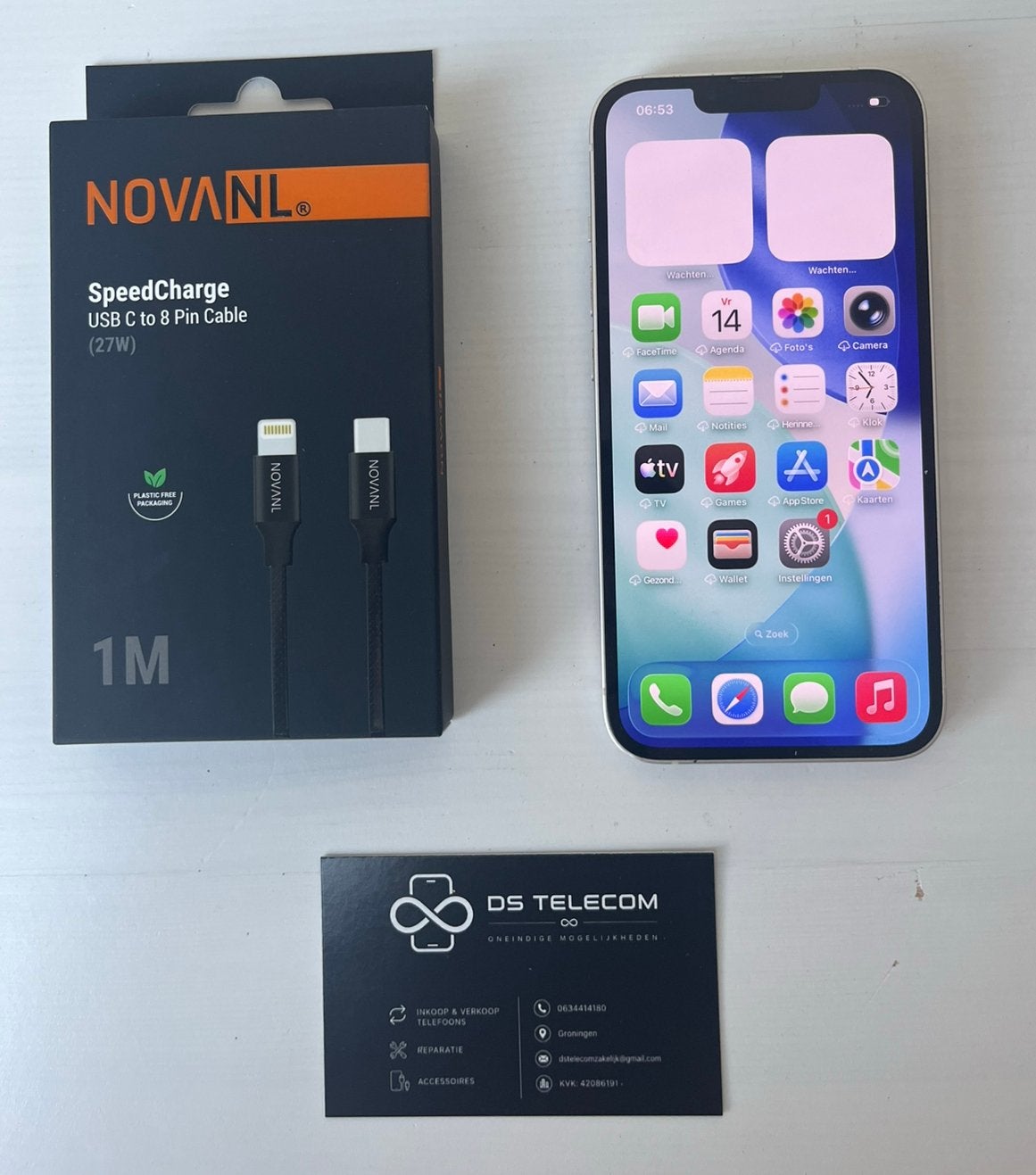 Apple Iphone 13 | Nieuwstaat | Batterij 100% |DS Telecom, Telecommunicatie, Mobiele telefoons | Apple iPhone, 128 GB, Wit, IPhone 13