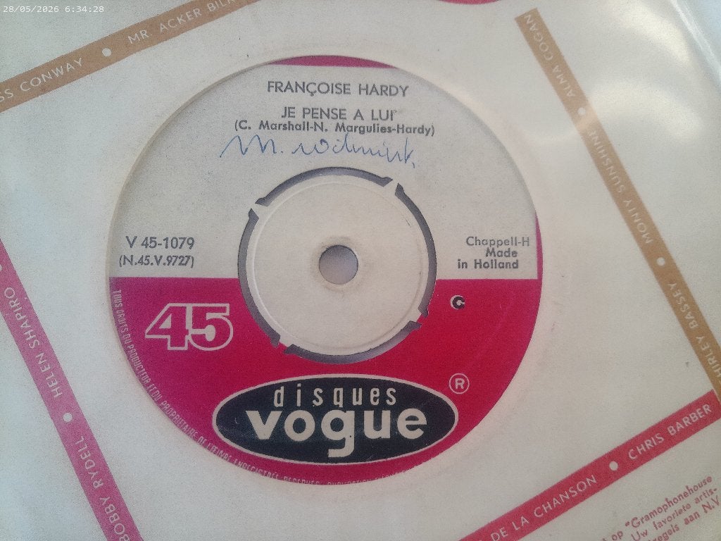 Francoise Hardy - L'amour s'en va, Gebruikt, Originele persing, 7 inch, Single