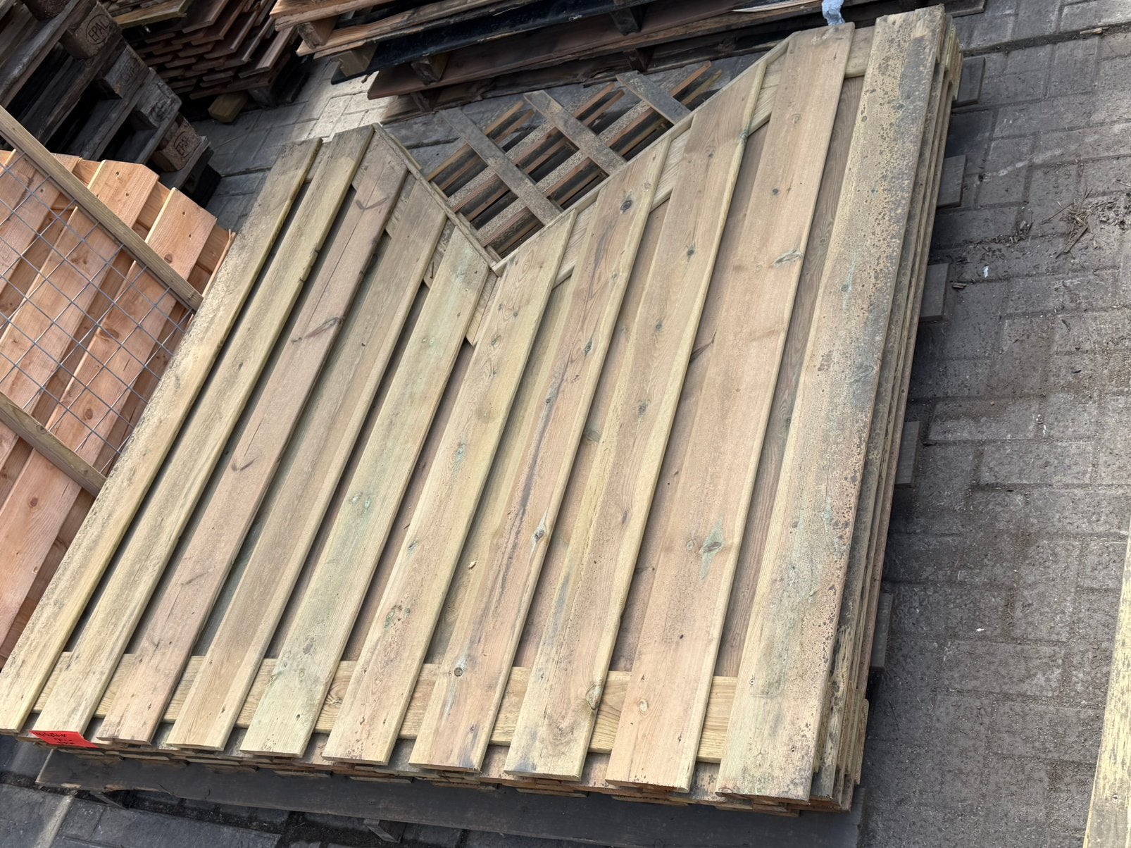 4st Shutting v tralis grenen, Ophalen, 1 tot 2 meter, Minder dan 3 meter, Nieuw