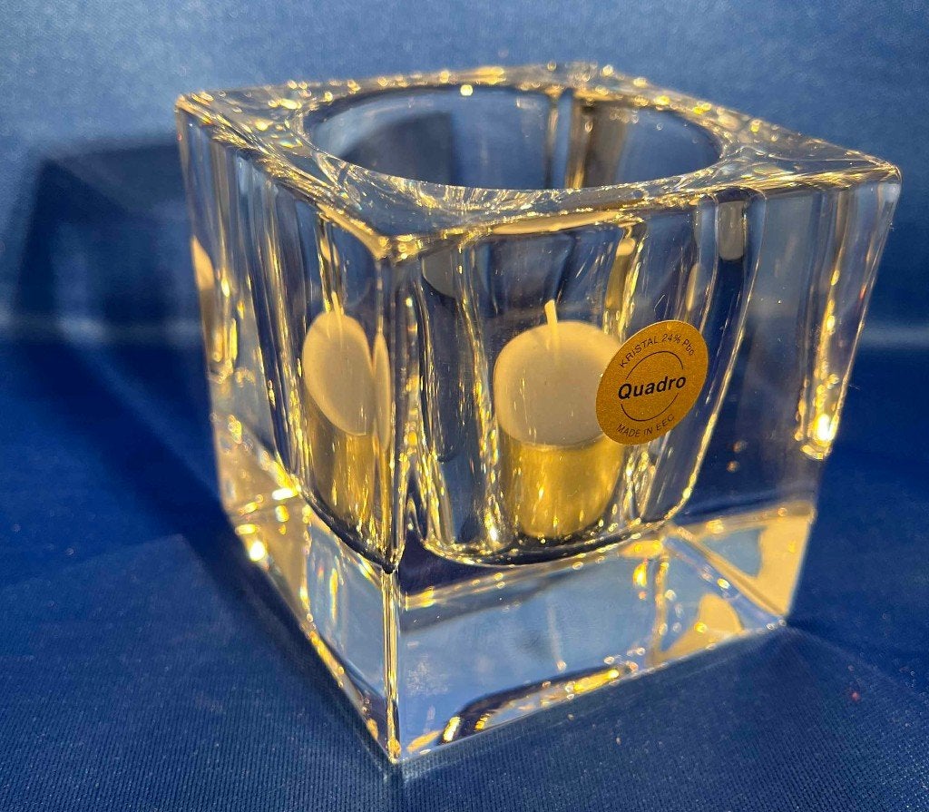 Glazen waxinelichthouders (3 stuks), 10 cm, Ophalen of Verzenden, Kandelaar, Glas