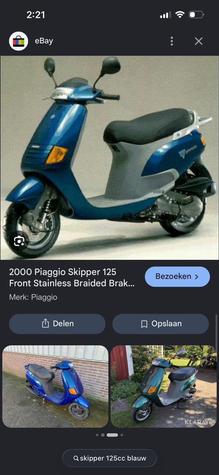 Gezocht skipper 125/172, Motoren, Ophalen of Verzenden
