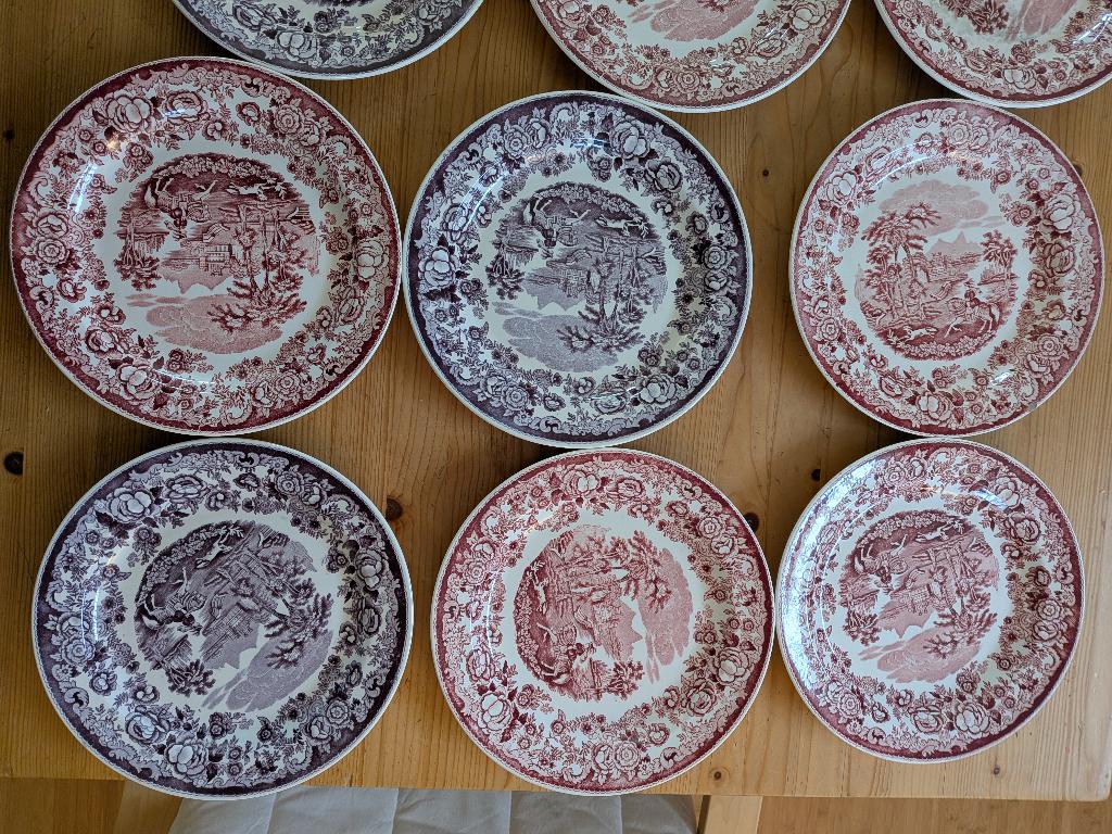10x Amazone borden Petrus Regout, Antiek en Kunst, Ophalen