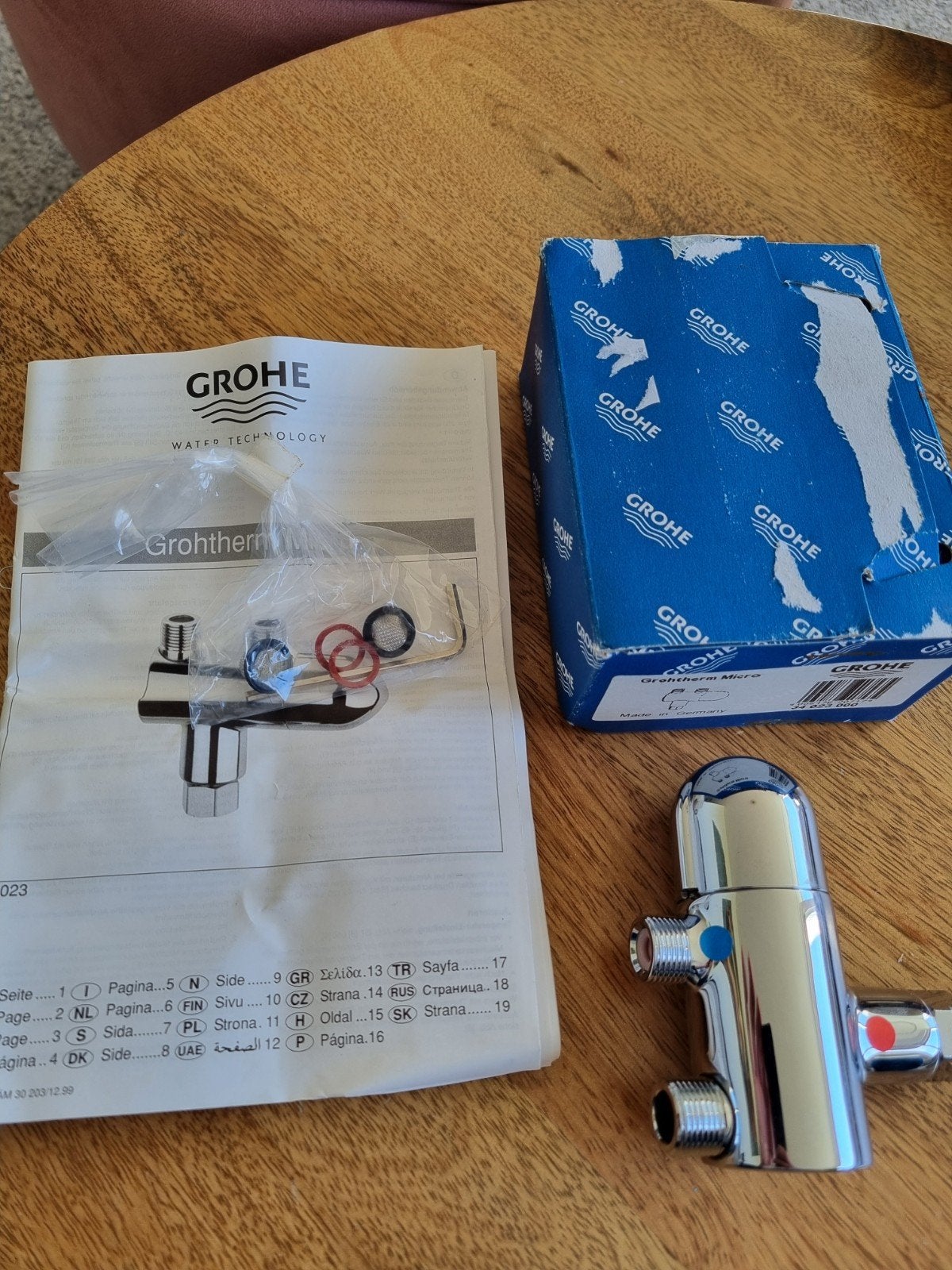 Groh Therm Micro mengkraan (GROHE) nieuw in doos, Ophalen of Verzenden, Nieuw, Chroom, Kraan