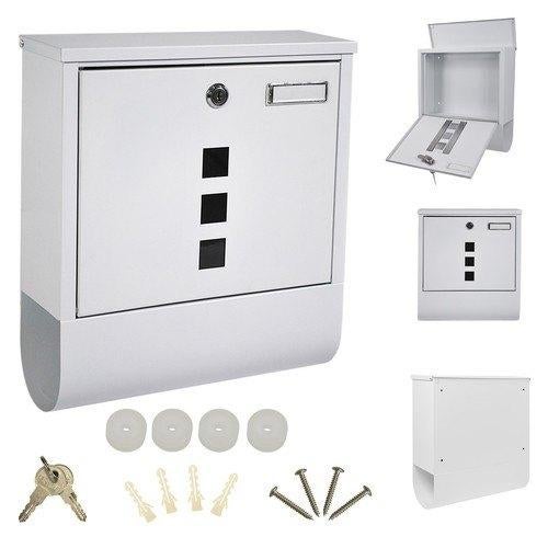 helo wand brievenbus wit, Tuin en Terras, Staal, Verzenden, Wandbrievenbus, Service@helo24.eu
