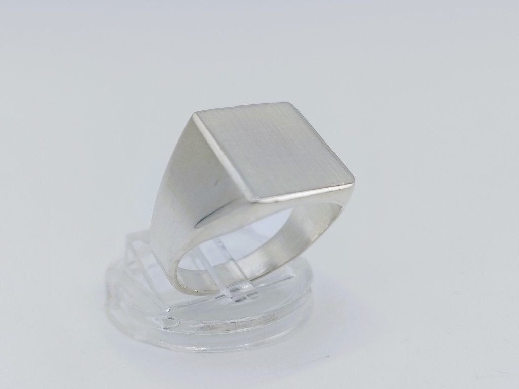 Zilveren heren zegelring, 20 mm