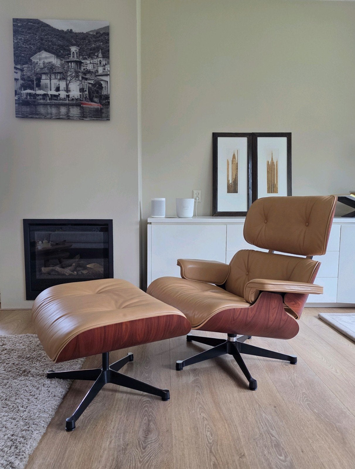Vitra Eames lounge chair XL palissander showmodel, Ophalen of Verzenden, Leer