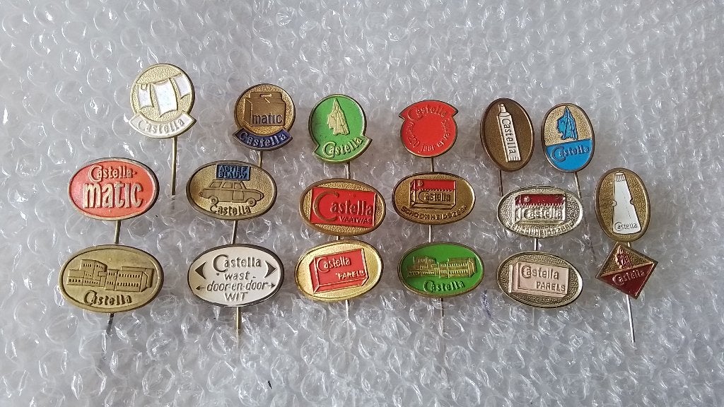 18 verschillende speldjes castella wasmiddelen, Verzamelen, Ophalen of Verzenden, Zo goed als nieuw, Overige onderwerpen