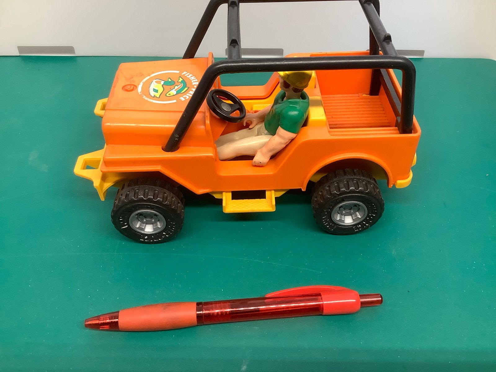 Fisher-Price Jeep met figuur - Vintage Speelgoed, Ophalen of Verzenden, Gebruikt, Auto of Voertuig