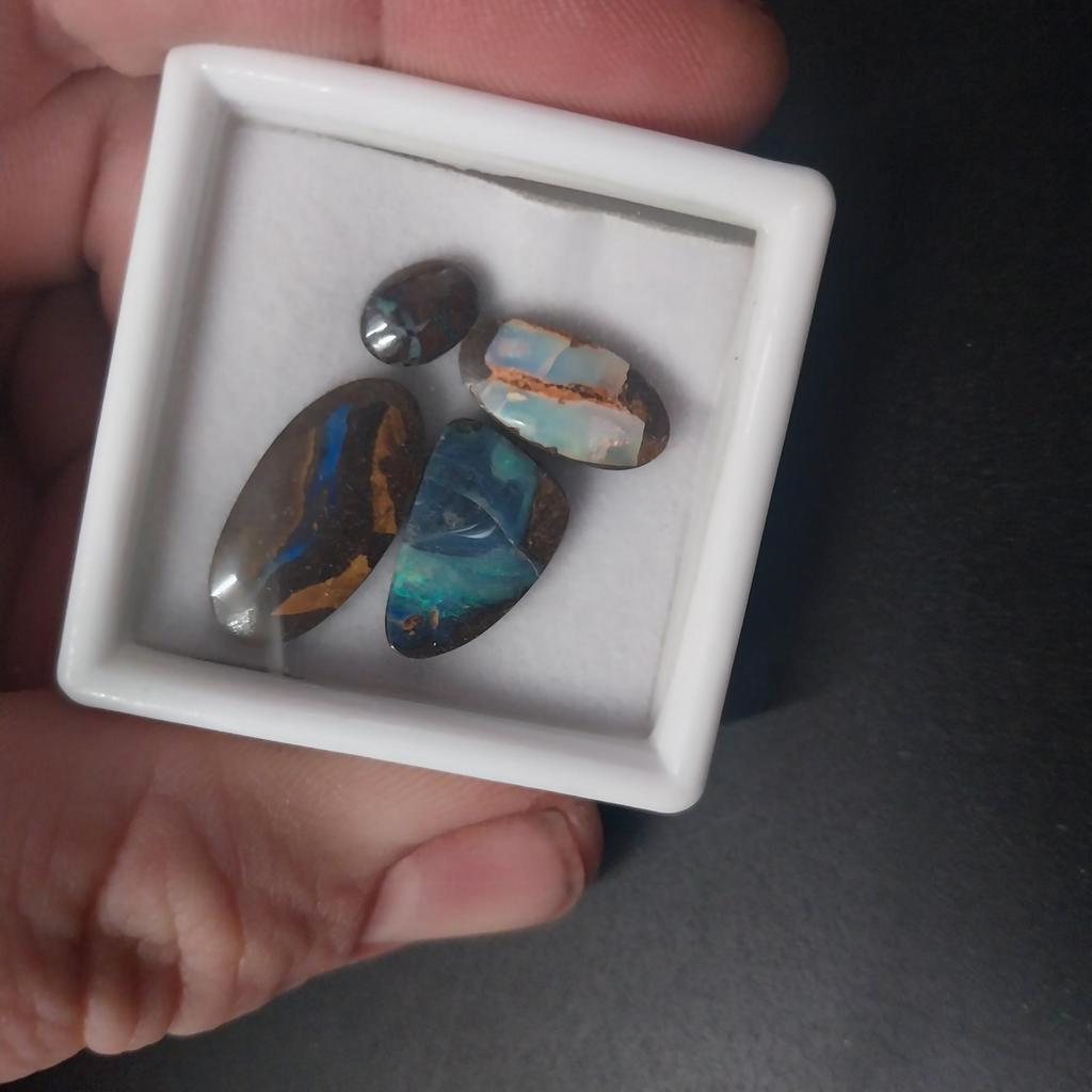 4 Australische opaal cabochons edelsmid, Ophalen of Verzenden, Zo goed als nieuw