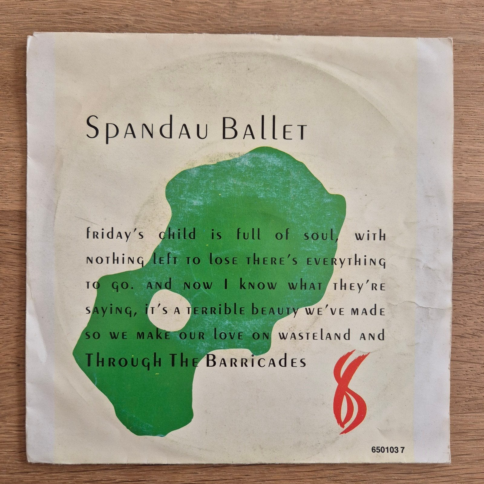 Spandau Ballet - Through The Barricades (Single), Gebruikt, 7 inch, Ophalen of Verzenden, Pop