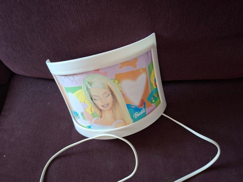 Prachtige barbie vintage lamp, Ophalen of Verzenden, Zo goed als nieuw, Zilver, Zilver