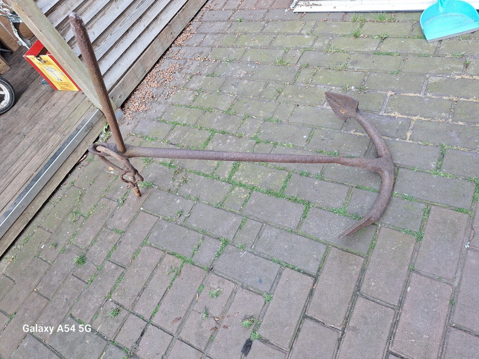 oude boot anker, Ophalen, Gebruikt