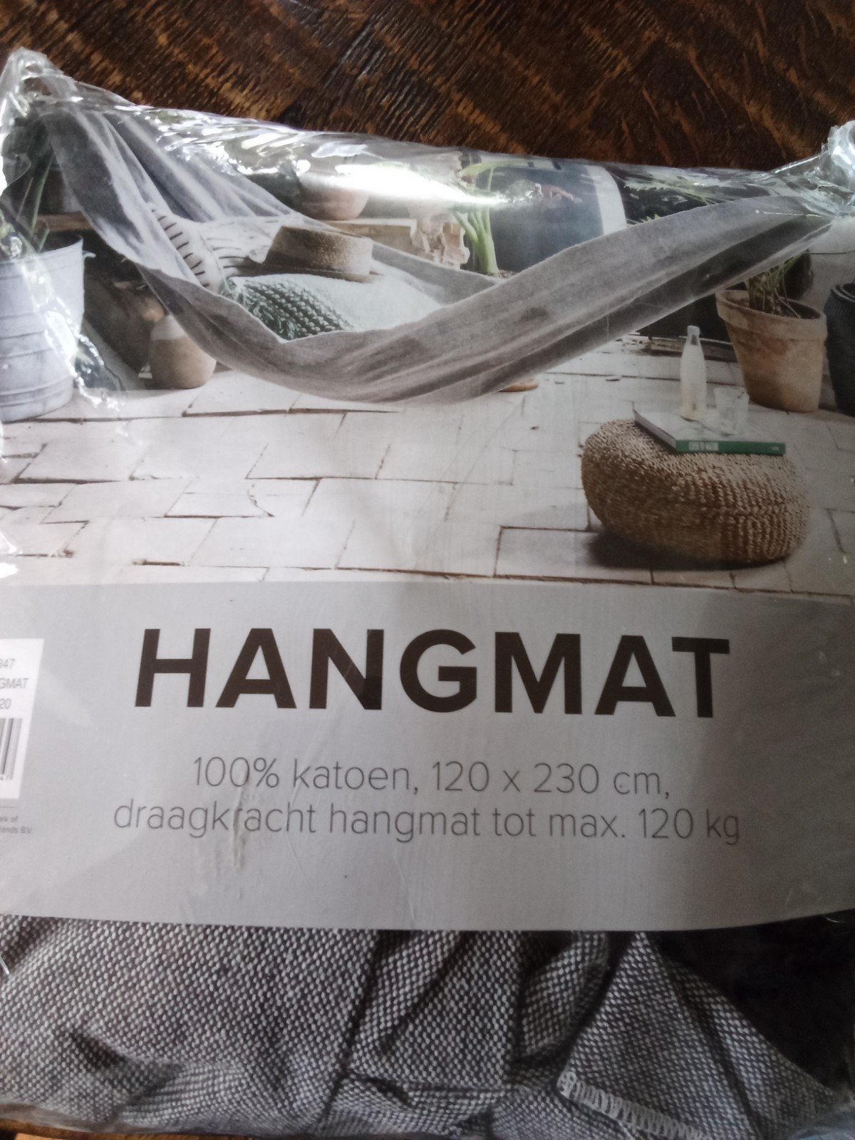 Nieuwe katoenen hangmat 120x230cm, max 120kg, Ophalen, Nieuw, Eenpersoons, Buiten