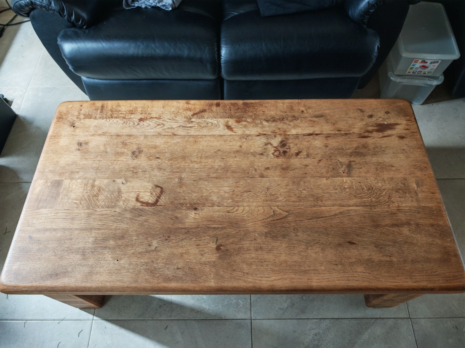 Eiken salontafel, Ophalen, Rechthoekig, Hout