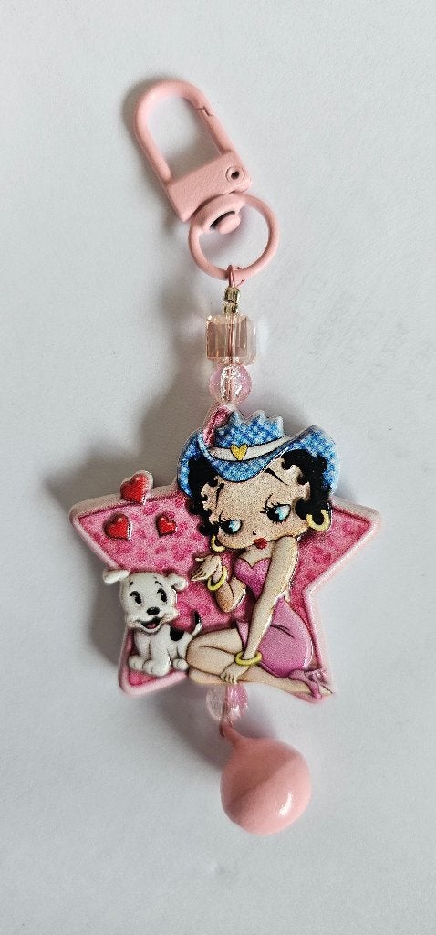 Leuke Betty Boop sleutelhanger met hondje, Ophalen of Verzenden, Nieuw, Knuffel of Figuurtje