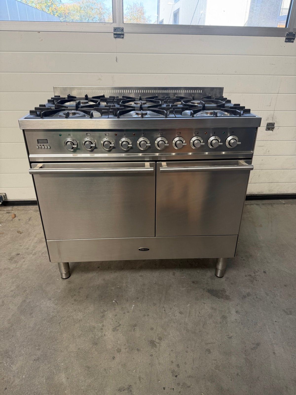 Boretti AR1302 Fornuis met Dubbele Oven - RVS, Ophalen, Gebruikt, Hete lucht, 60 cm of meer