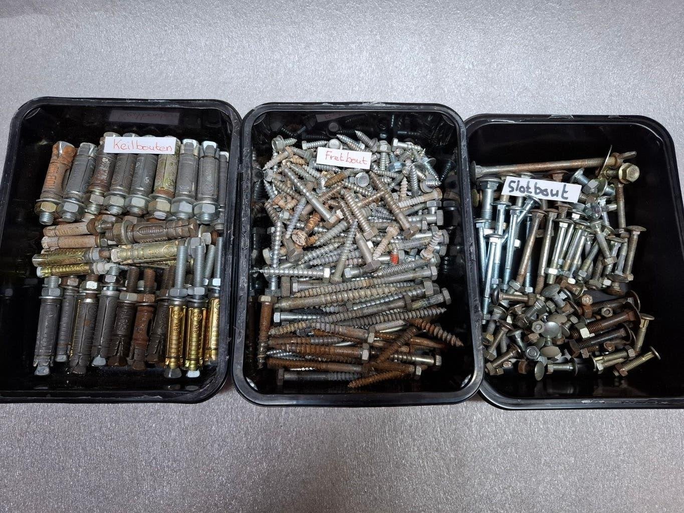 Keilbouten, Fred-Houtdraaibouten en Slotbouten (gebruikt), Doe-het-zelf en Verbouw, Ophalen of Verzenden, Gebruikt, Minder dan 50 mm