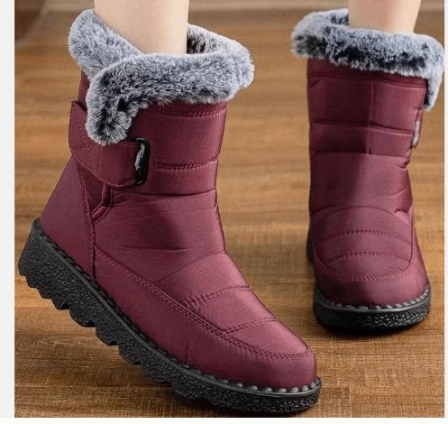Prachtige trendy winterse snowboots voor dames met kunstbont