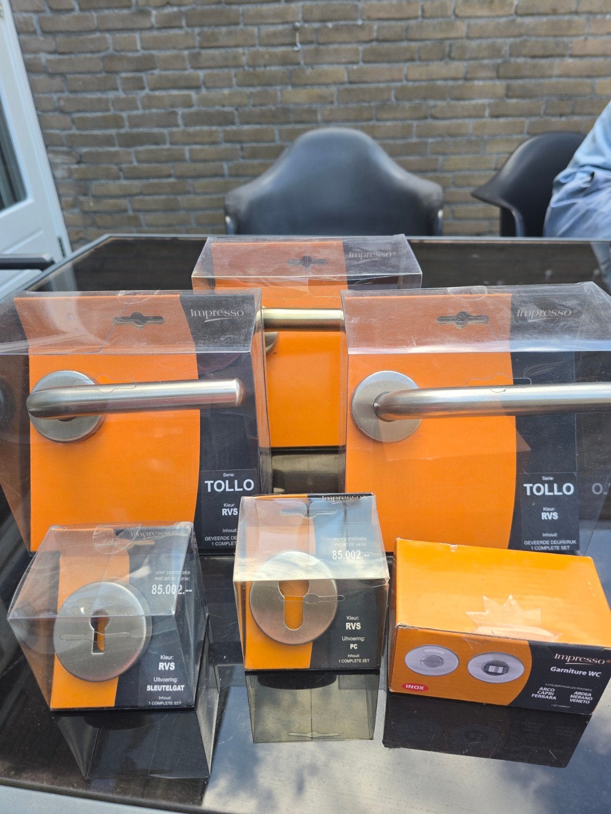 RVS deurkrukken, Doe-het-zelf en Verbouw, Hang- en Sluitwerk, Ophalen, Nieuw, Rvs, Klink of Kruk
