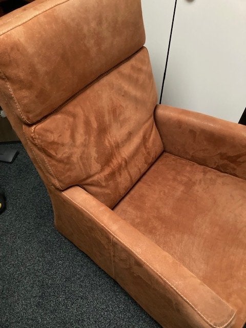 Fauteuil, Ophalen, Gebruikt, Minder dan 75 cm, Leer