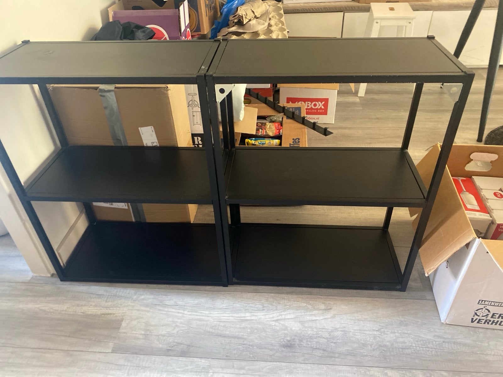 IKEA Enhet open kast, zwart, 2 stuks, Huis en Inrichting, Kasten | Overige, Ophalen, Gebruikt