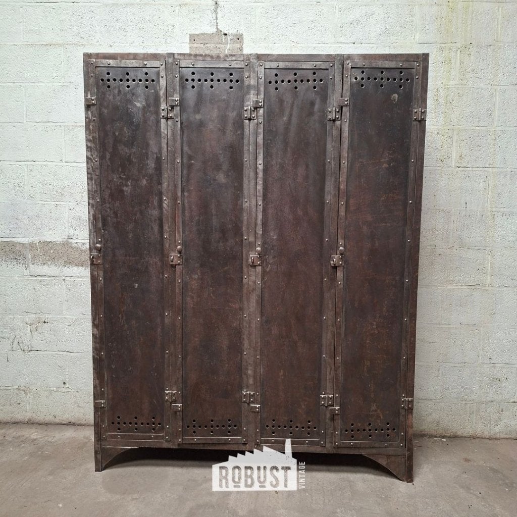 Metalen lockerkast | 4-deur locker | industrie vestiairekast, Ophalen of Verzenden, Zo goed als nieuw, Brocante, Industrieel Vintage, Retro, Landelijk,