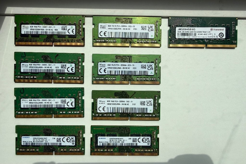DDR4 Laptop RAM – 8GB modules (SK hynix, Samsung, Transcend), Computers en Software, RAM geheugen, 2400/ 2666/ 3200, DDR4, 8 GB