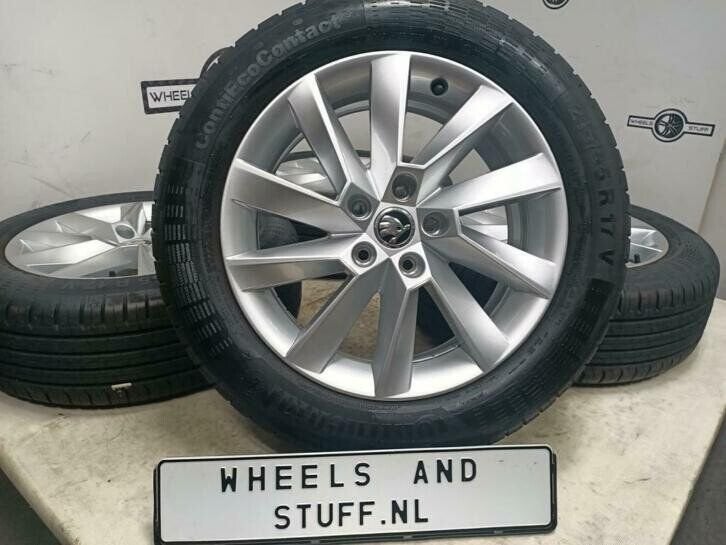 Skoda Superb Stratos lichtmetaal velgen 17"inch 5x112, Auto-onderdelen, Banden en Velgen, Ophalen, Gebruikt, 17 inch, Banden en Velgen