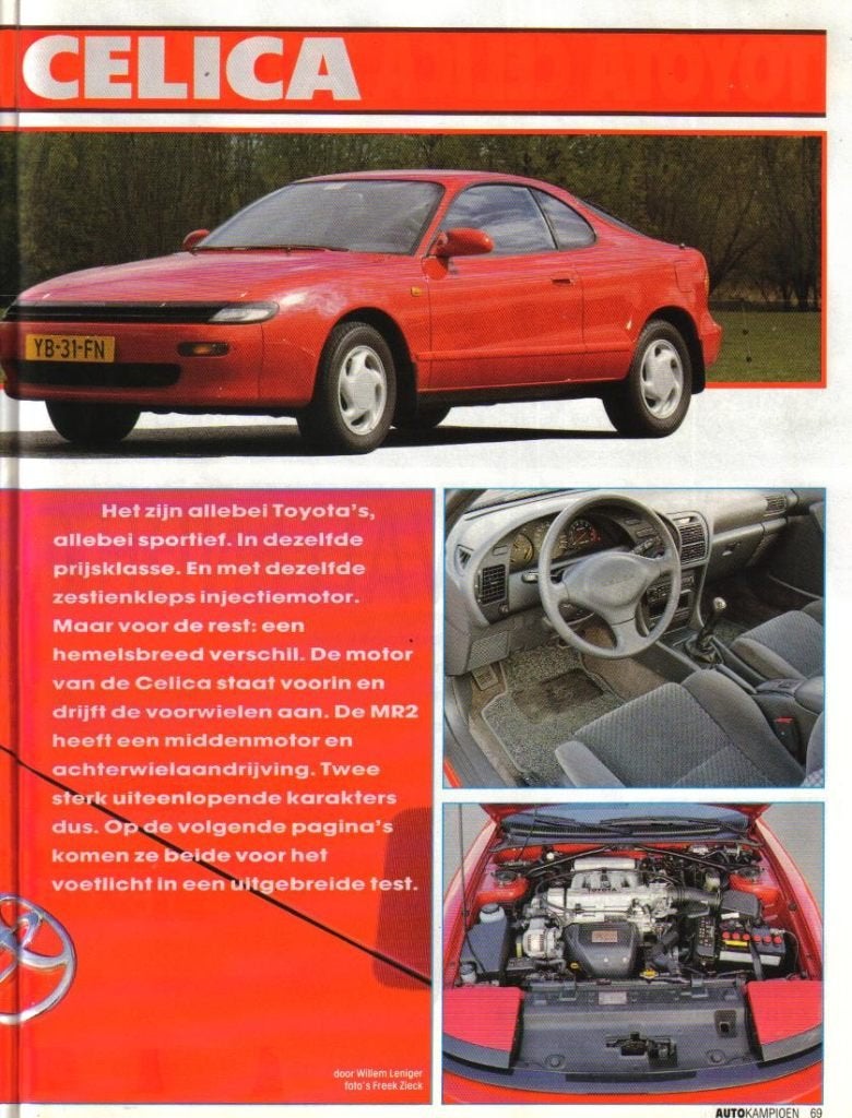 Autokampioen dubbeltest Toyota MR2 en Celica,Mei 1990, Ophalen of Verzenden, Gelezen, Toyota