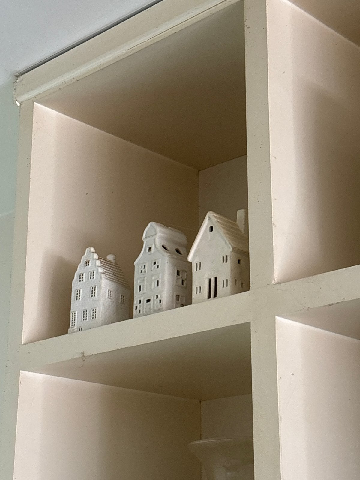 Set van 3 Witte Keramische Grachtenpandjes, Huis en Inrichting, Ophalen, Wit, Steen/keramiek, Landelijk