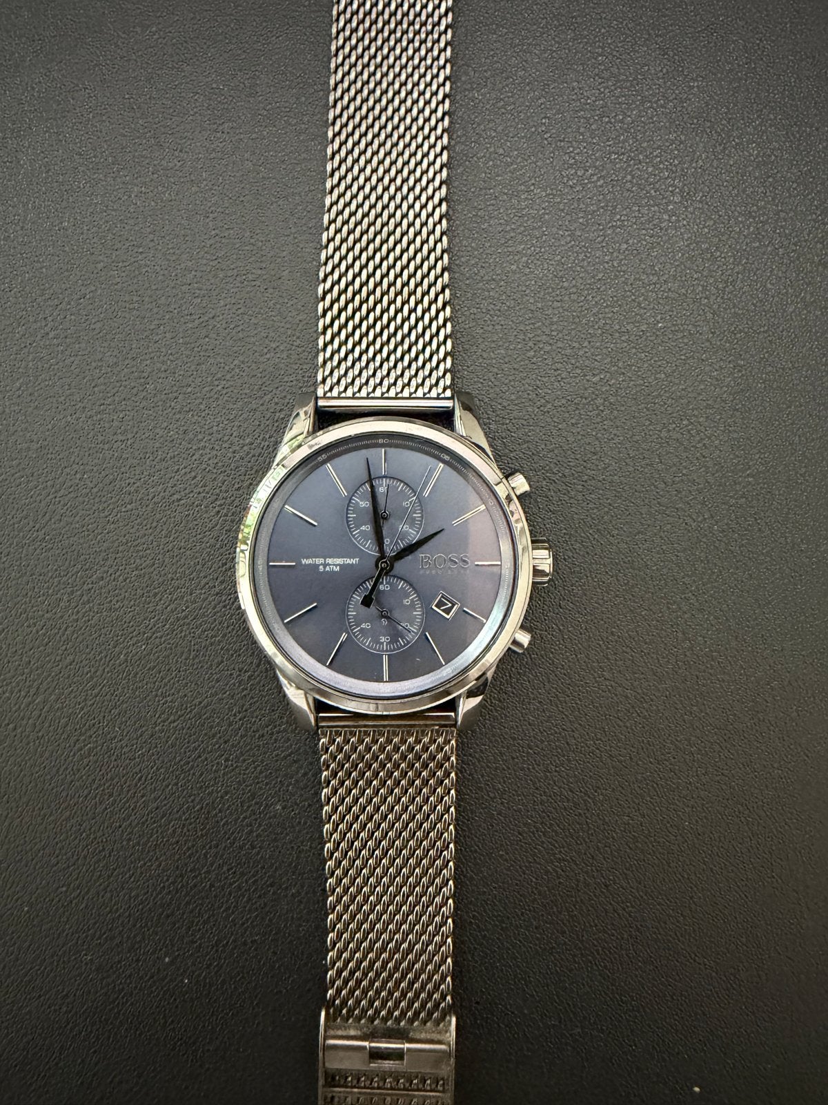 Hugo BOSS horloge met Milanese Band, Staal, Staal, Polshorloge, Zo goed als nieuw