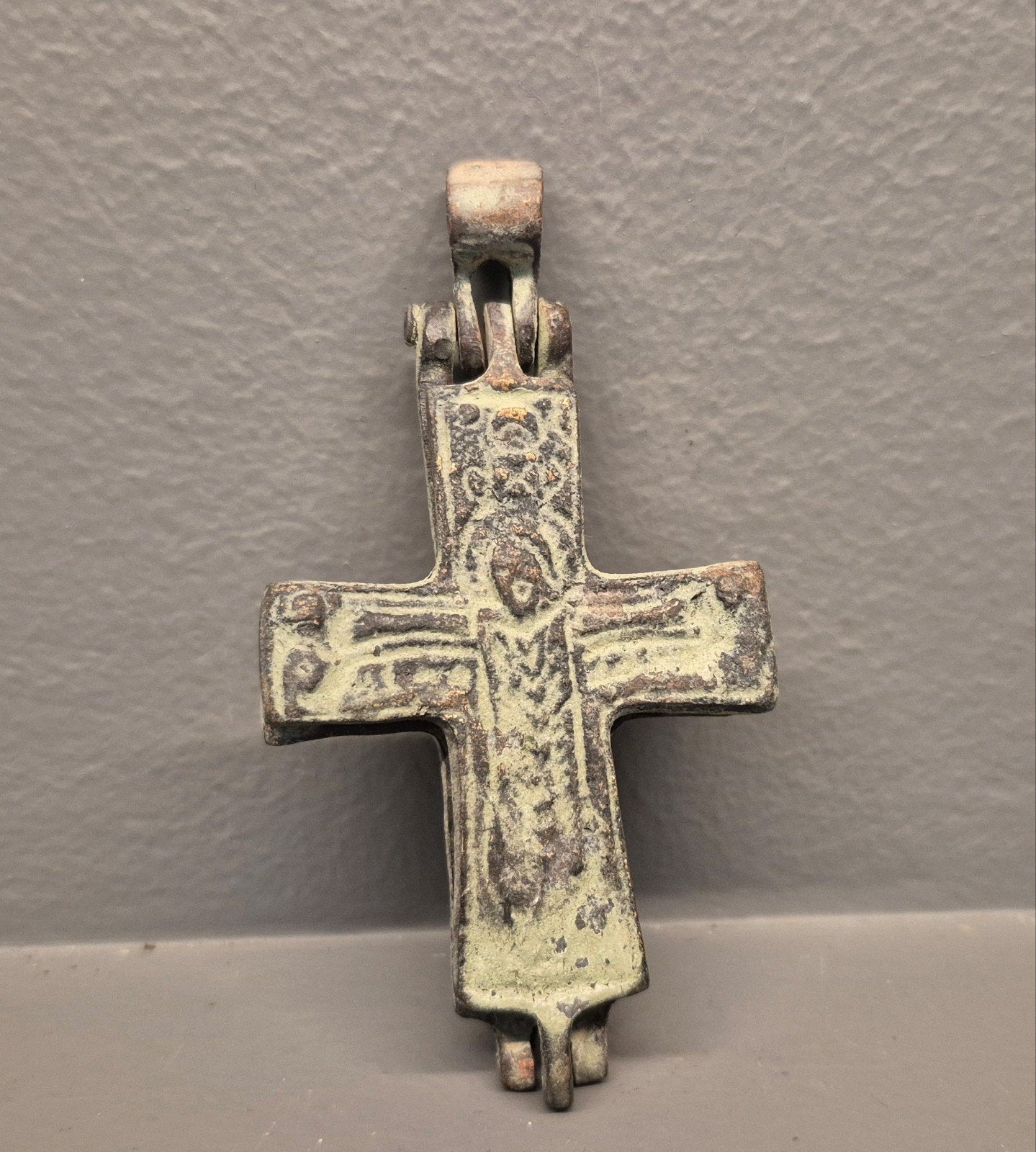 Zeer oude byzantijnse bronzen hanger, Ophalen of Verzenden